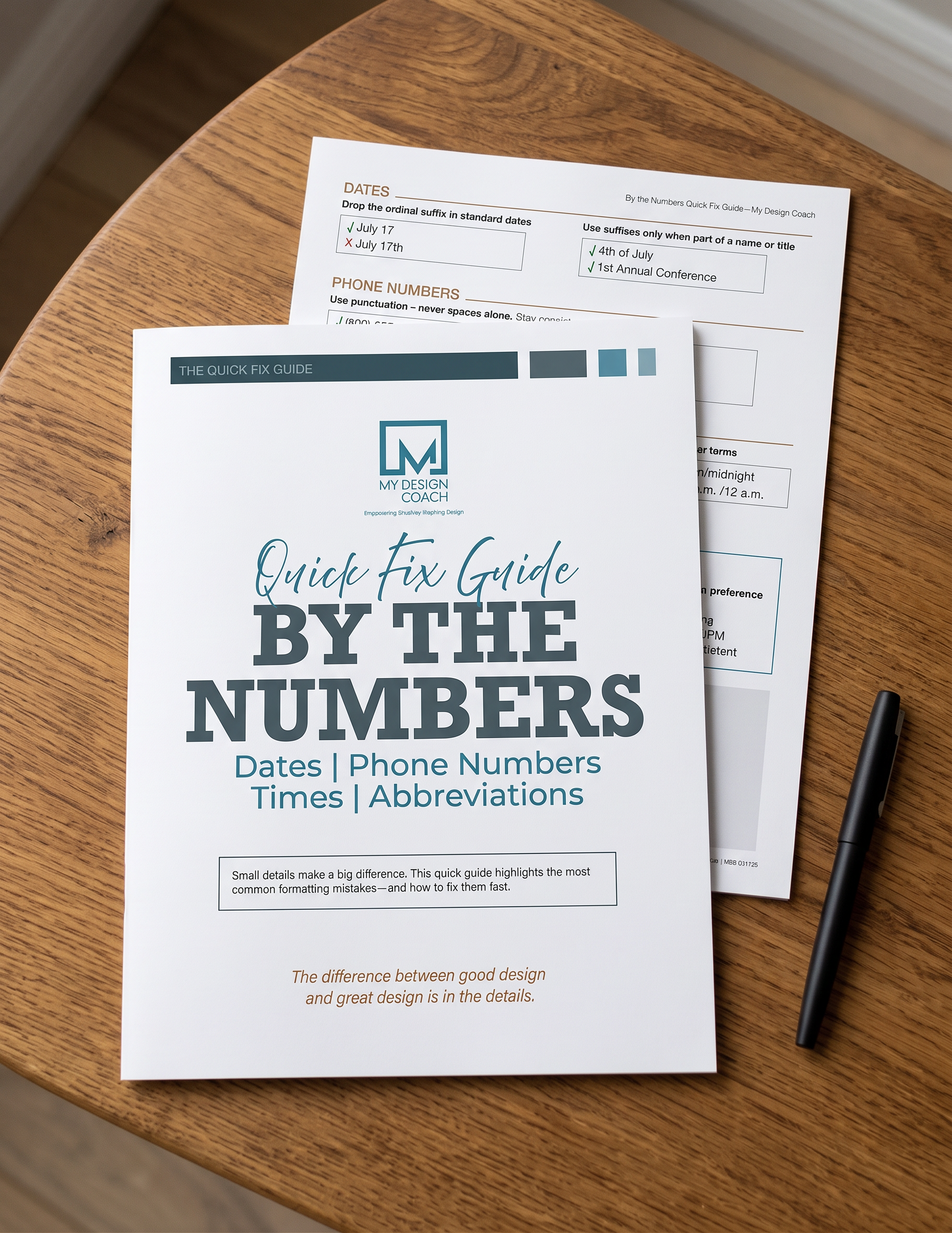By the Numbers Formatting—Quick Fix Guide—Free